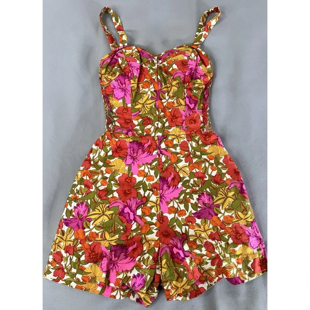 VTG Kahala Hawaii Hawaiian Romper Playsuit BATHING‎ SUIT Floral Y2K USA